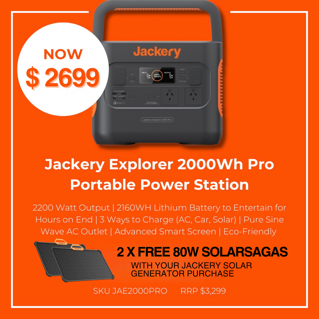Jackery Explorer 2000Wh Pro Portable Power Station