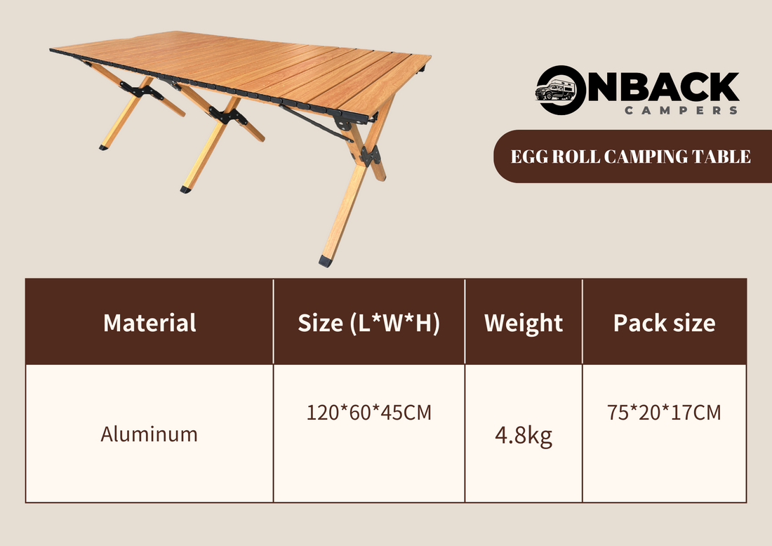 OBC egg roll Camping Table.