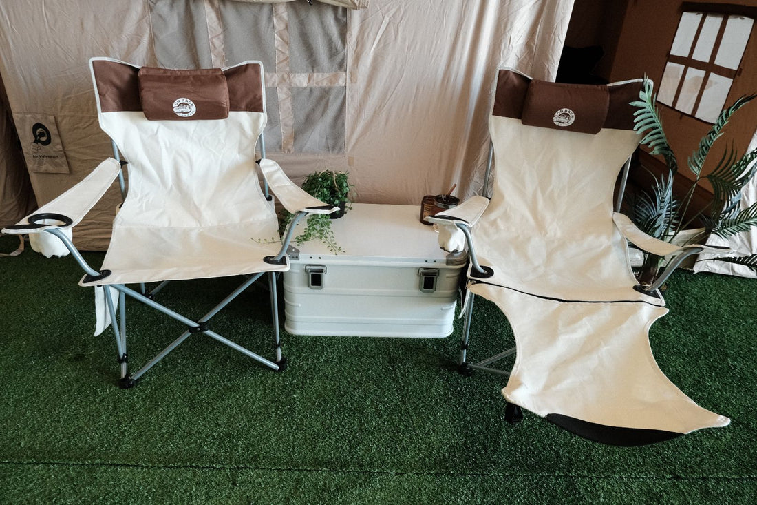 OBC  Folding Camping Chair with Footrest